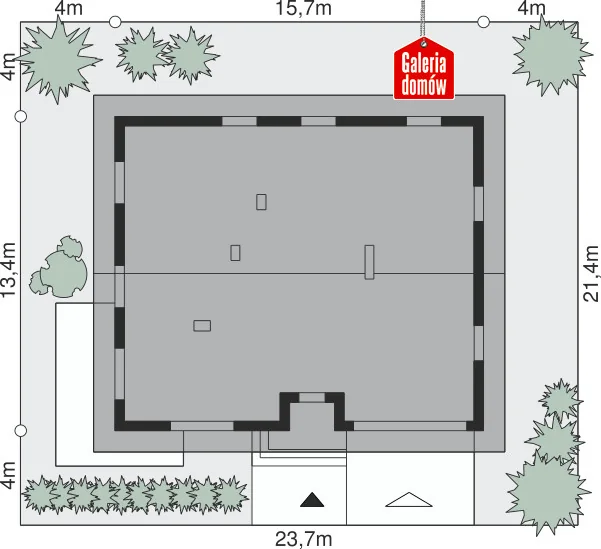 Usytuowanie na działce