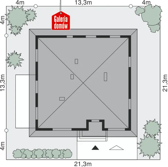 Usytuowanie na działce