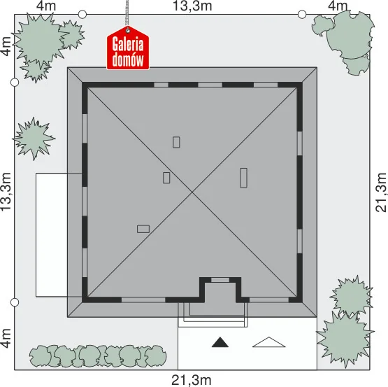 Usytuowanie na działce