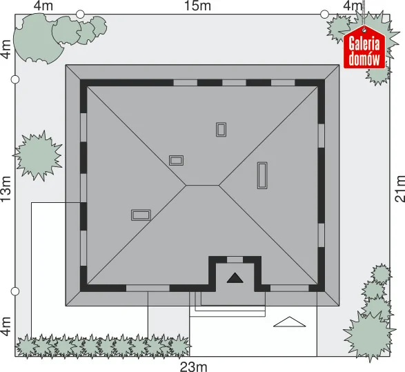 Usytuowanie na działce