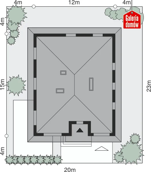 Usytuowanie na działce