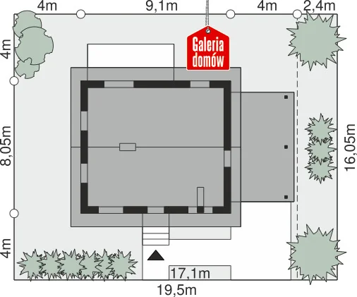 Usytuowanie na działce