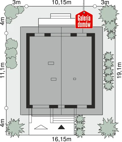 Usytuowanie na działce