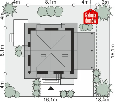 Usytuowanie na działce