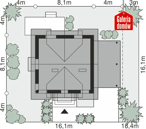 Usytuowanie na działce
