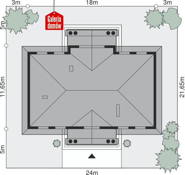 Usytuowanie na działce