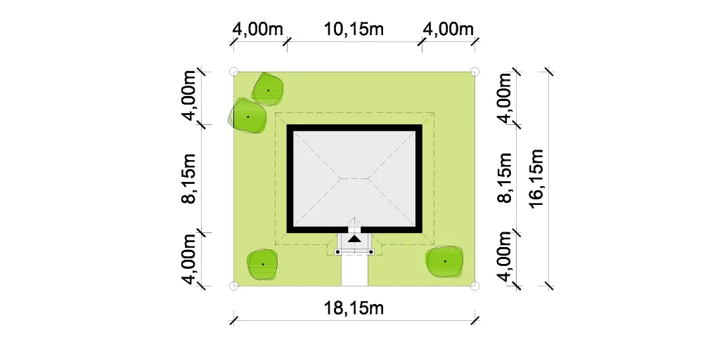 Usytuowanie na działce