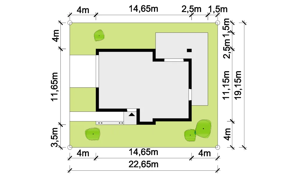 Usytuowanie na działce