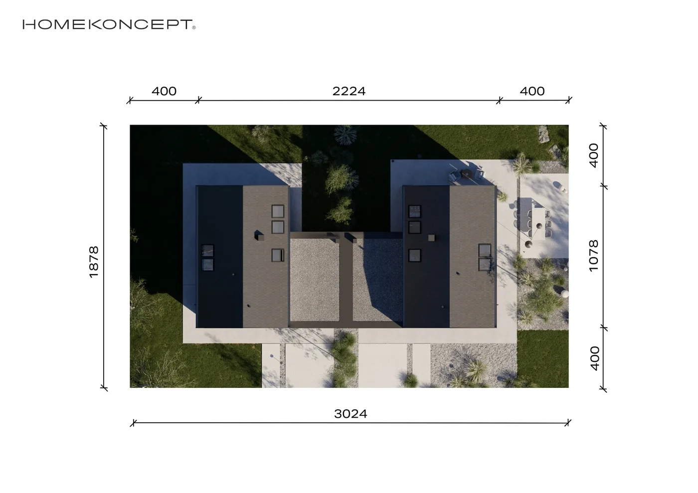 Usytuowanie na działce