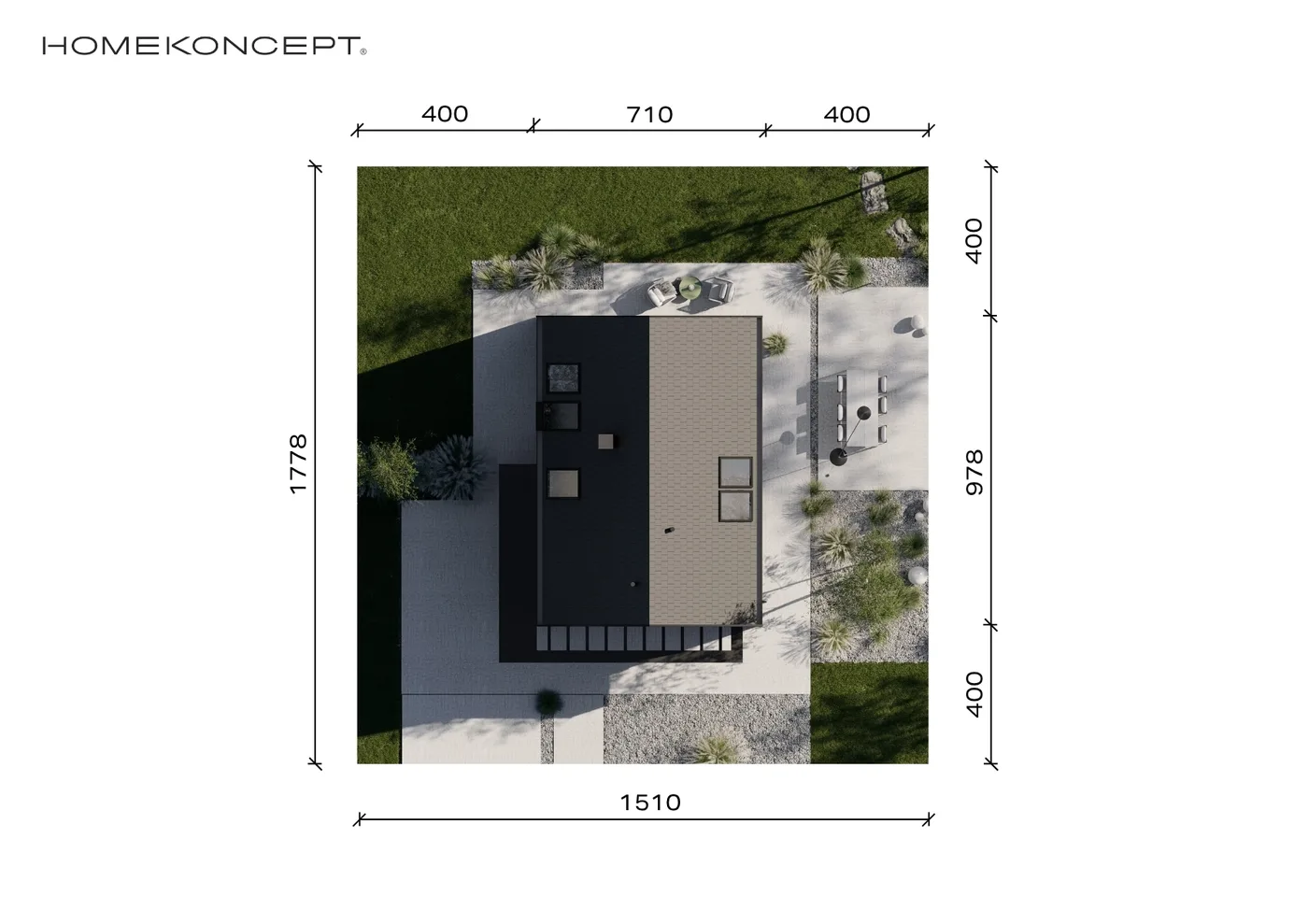 Usytuowanie na działce