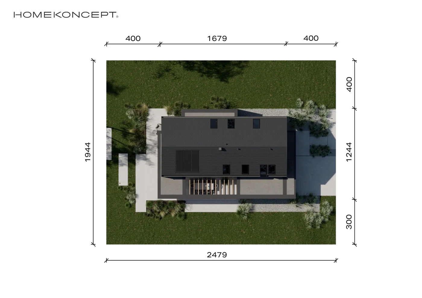 Usytuowanie na działce