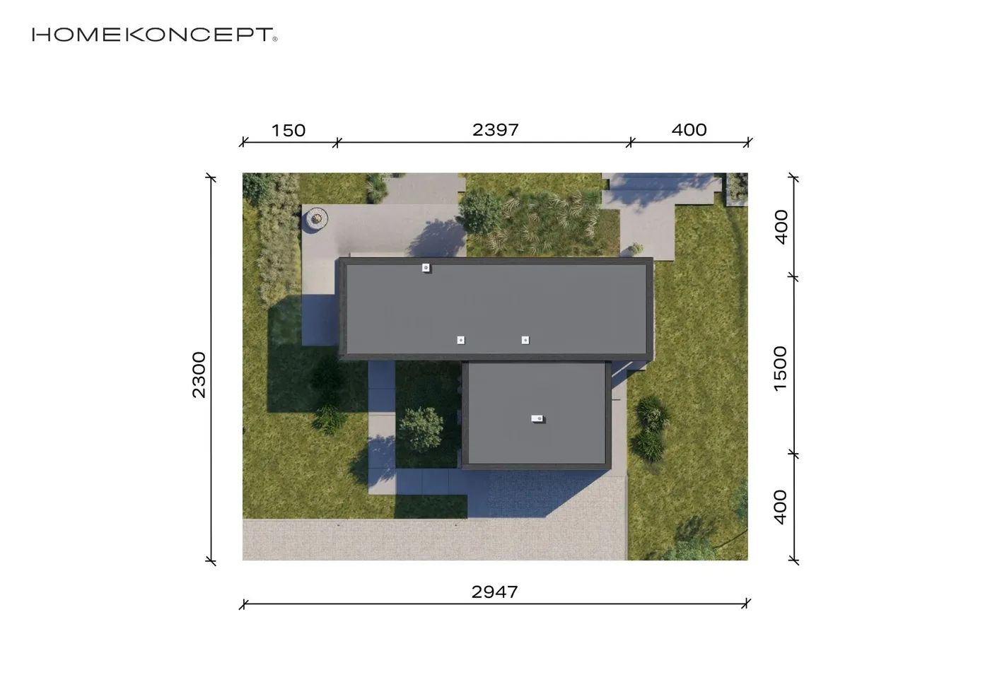 Usytuowanie na działce