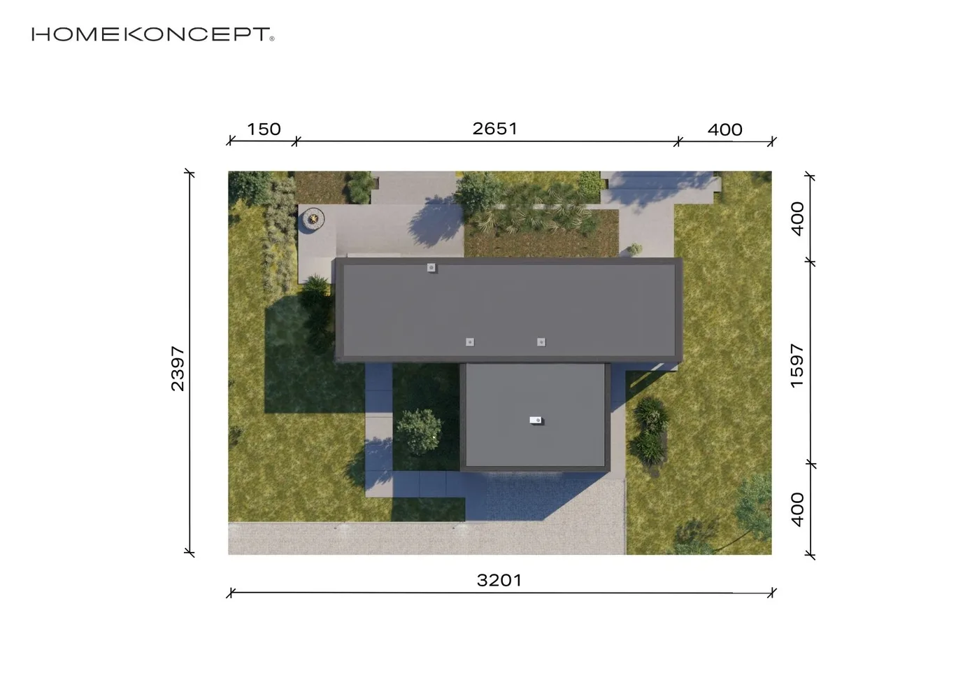 Usytuowanie na działce