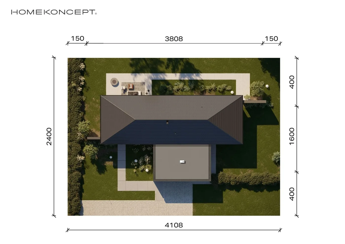 Usytuowanie na działce