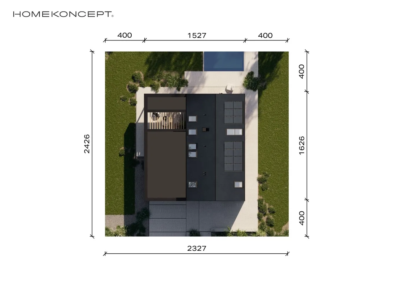 Usytuowanie na działce