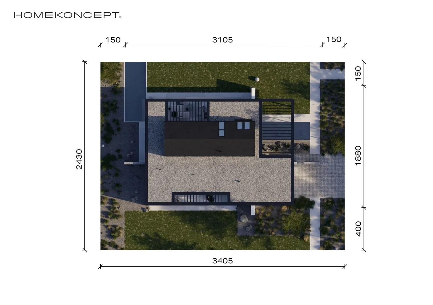 Usytuowanie na działce