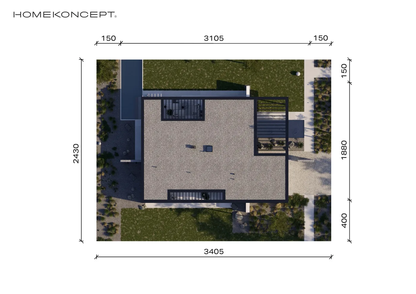 Usytuowanie na działce