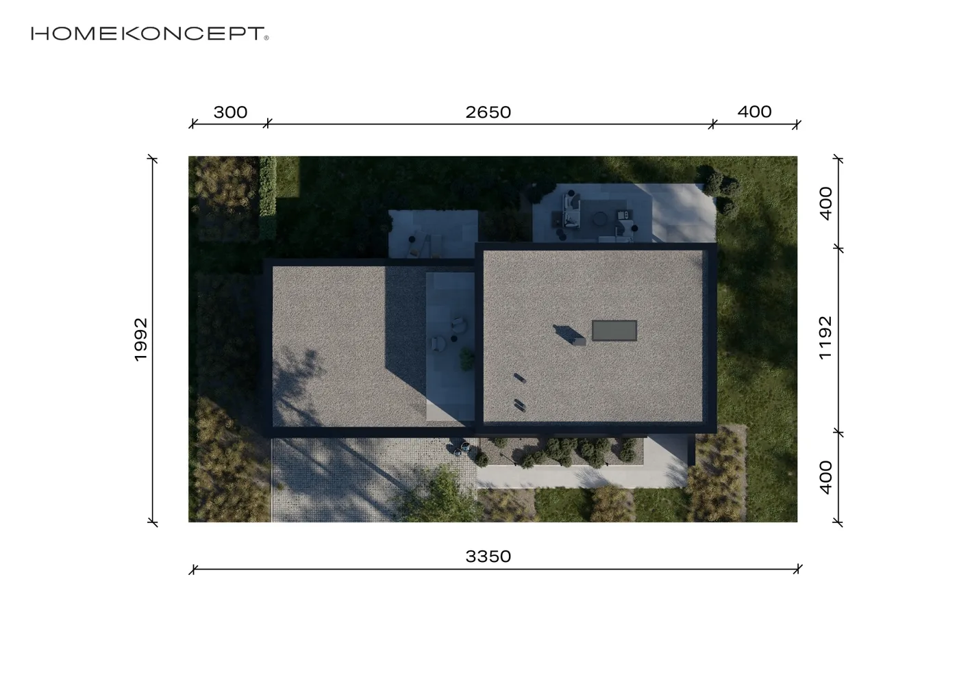 Usytuowanie na działce