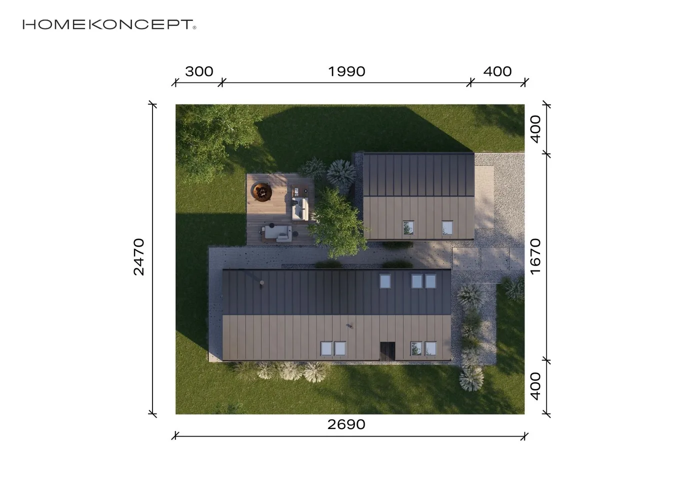 Usytuowanie na działce