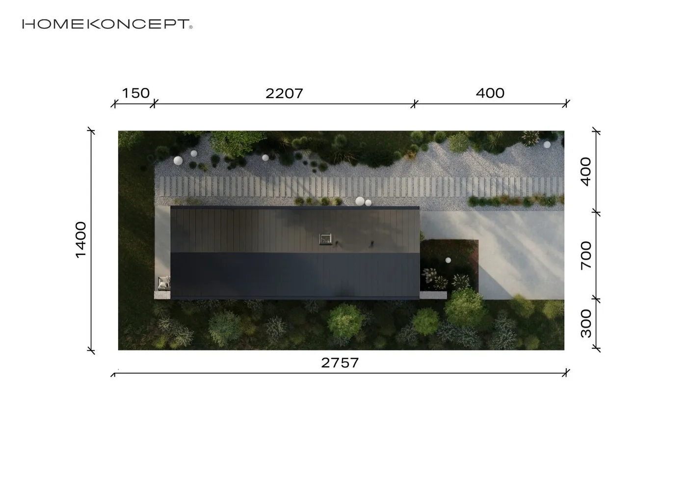 Usytuowanie na działce