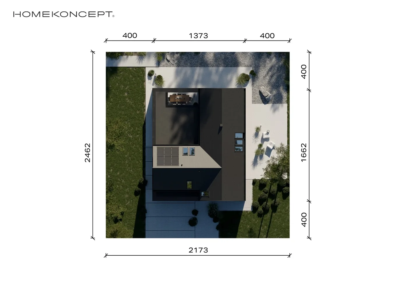 Usytuowanie na działce