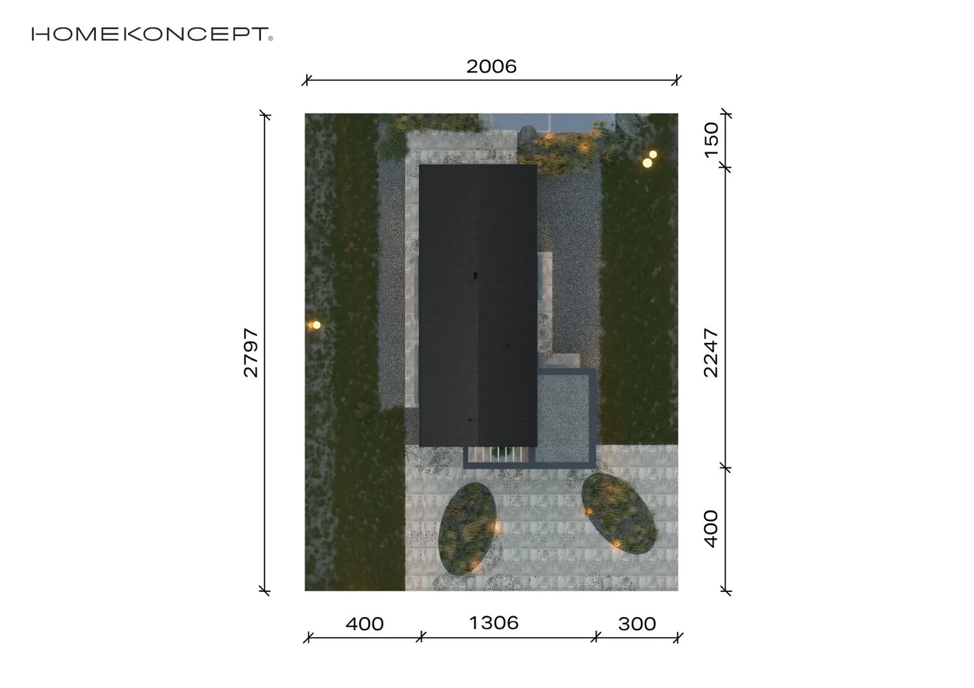 Usytuowanie na działce