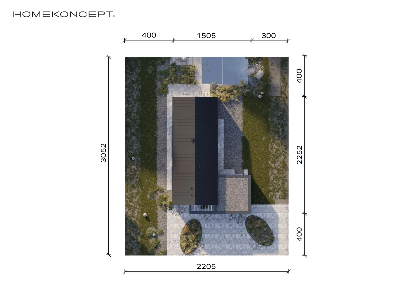 Usytuowanie na działce