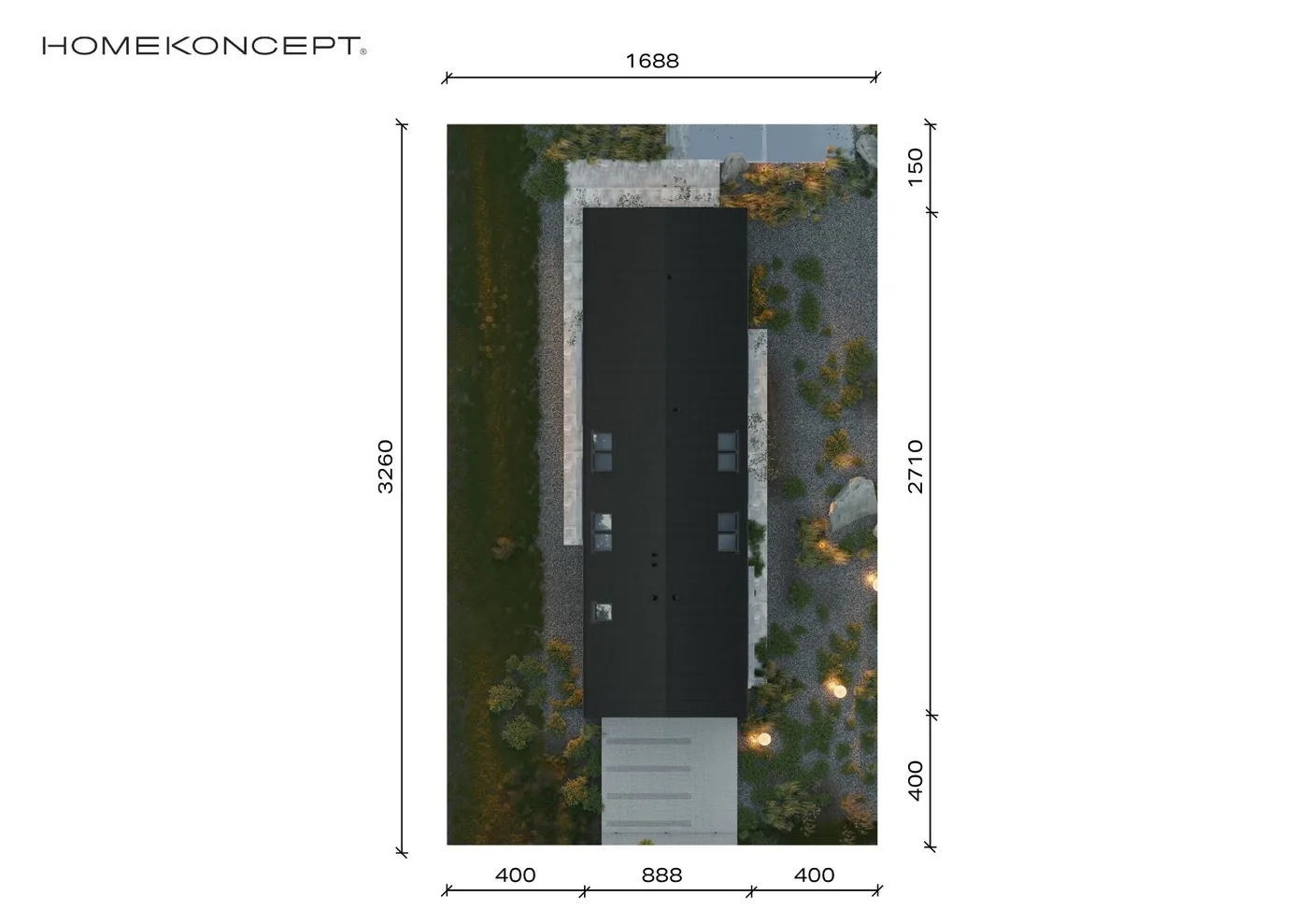 Usytuowanie na działce