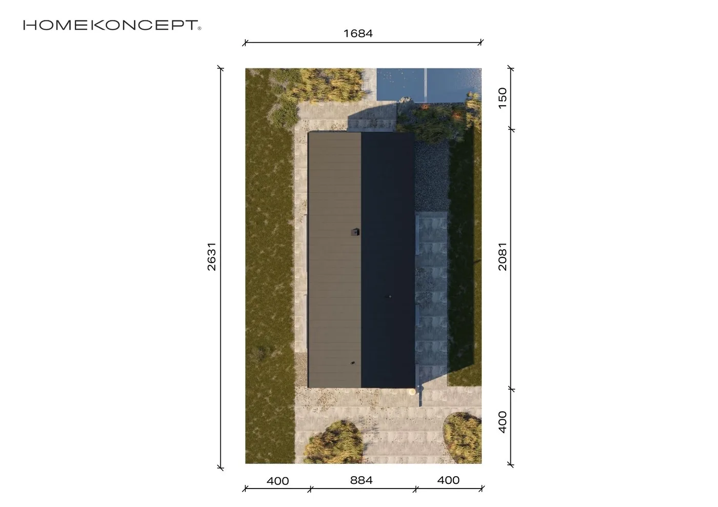 Usytuowanie na działce