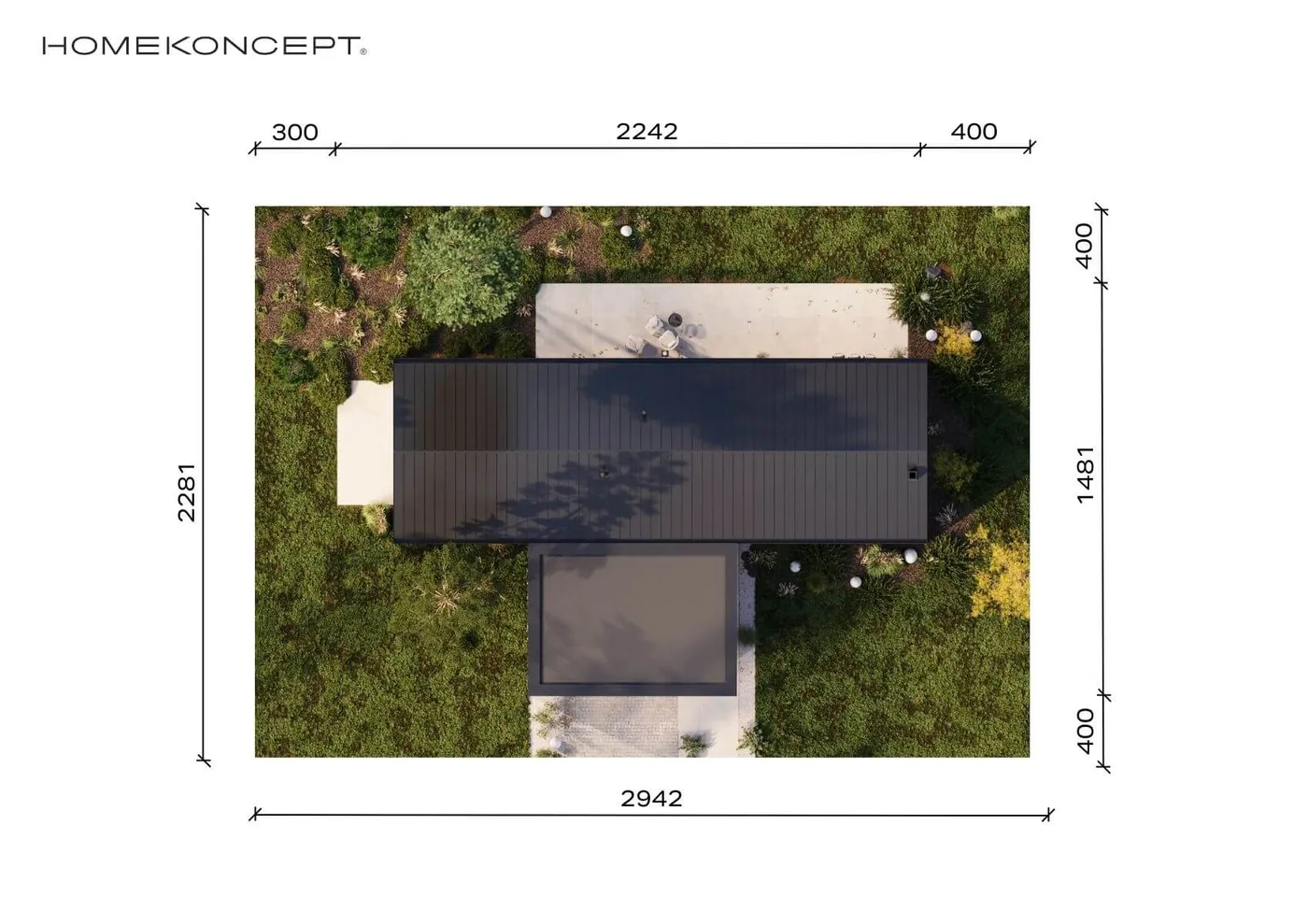 Usytuowanie na działce