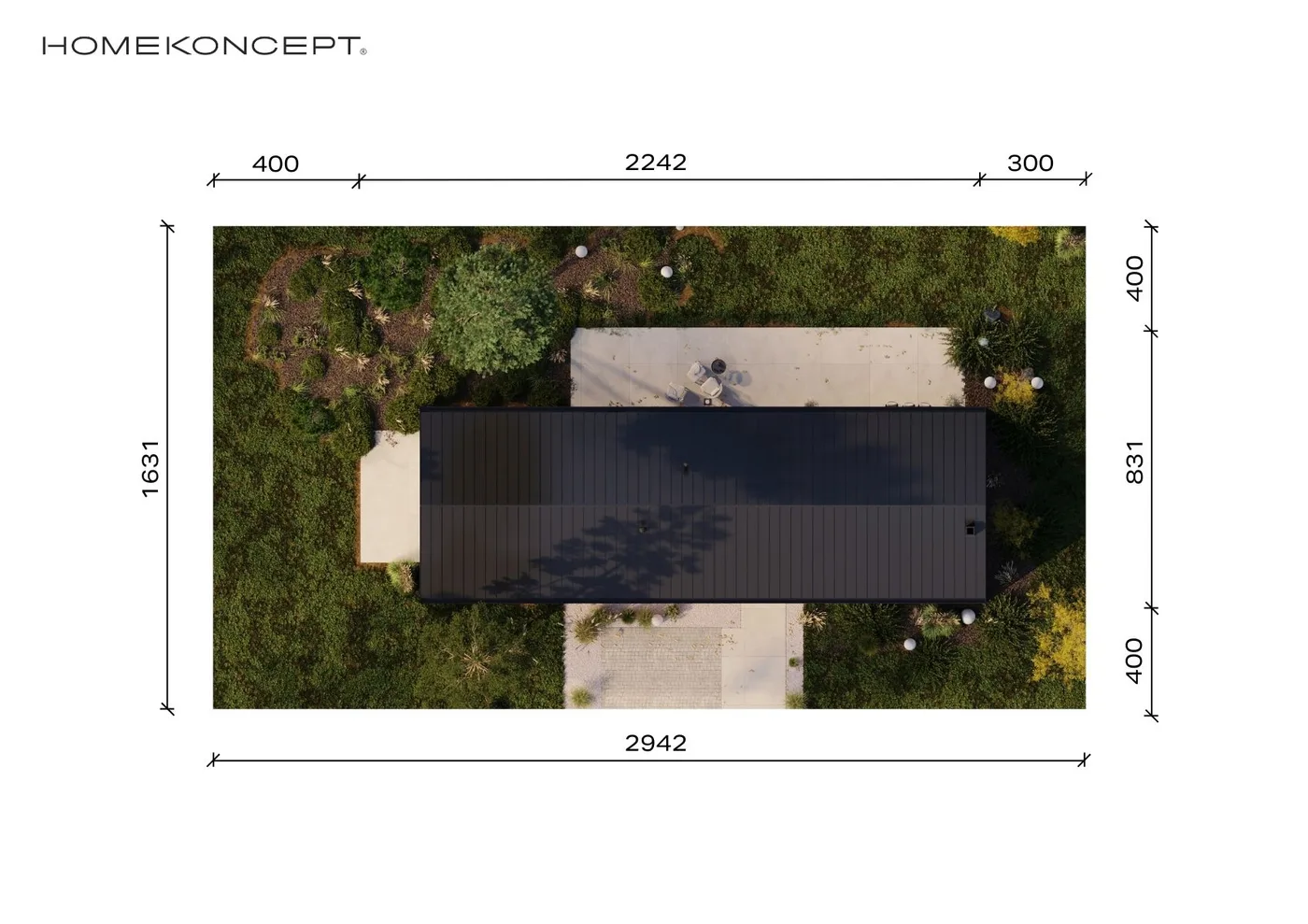 Usytuowanie na działce