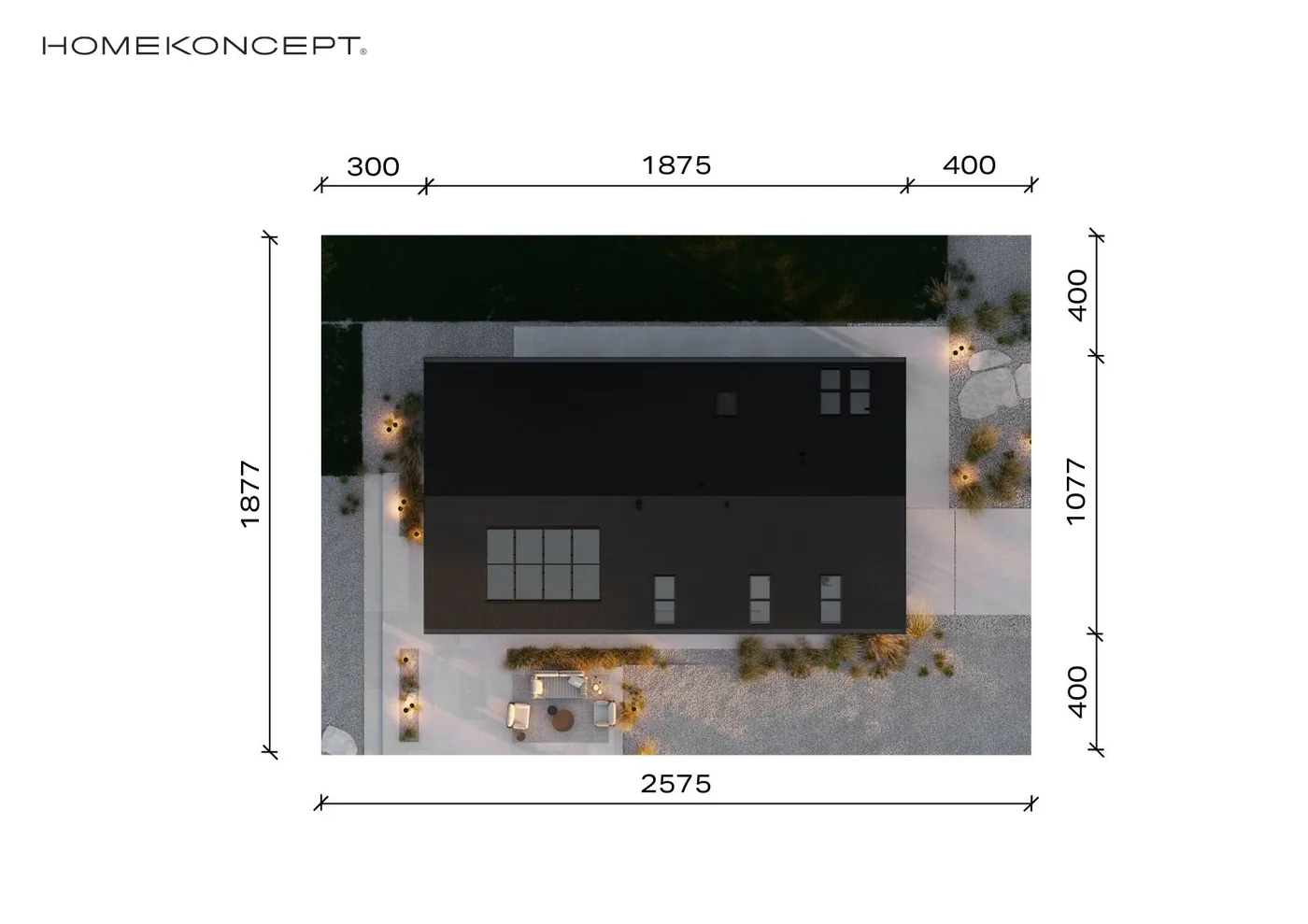 Usytuowanie na działce