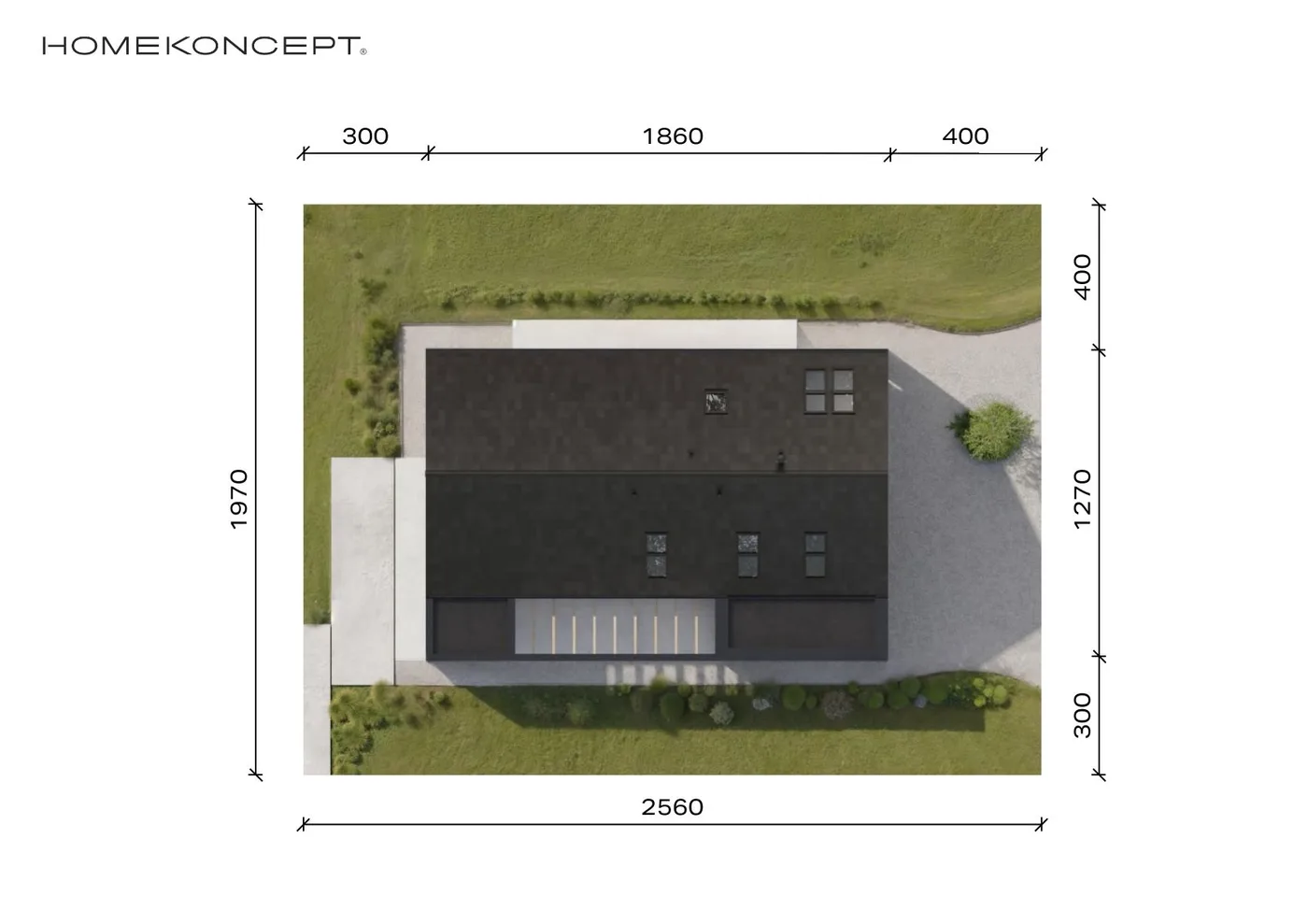 Usytuowanie na działce