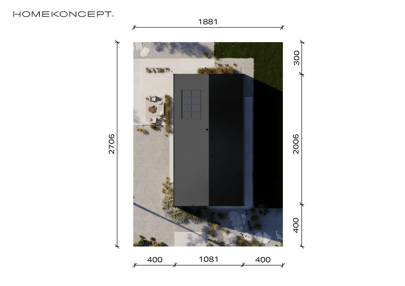 Usytuowanie na działce