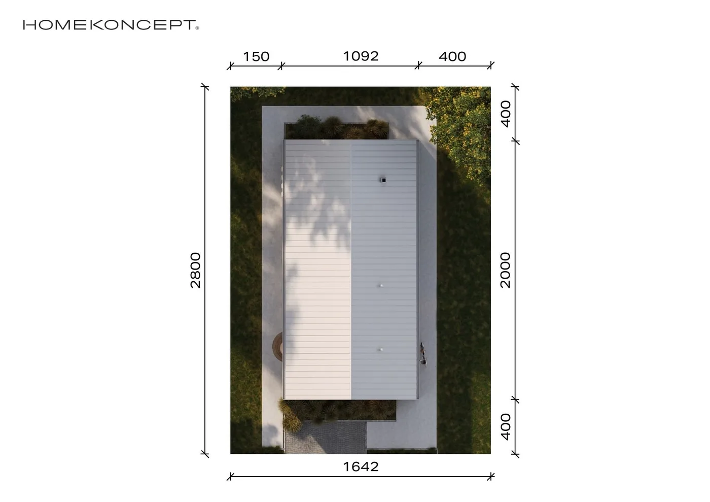 Usytuowanie na działce