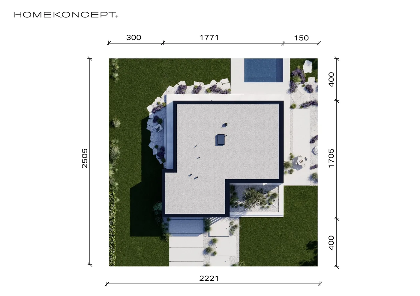 Usytuowanie na działce