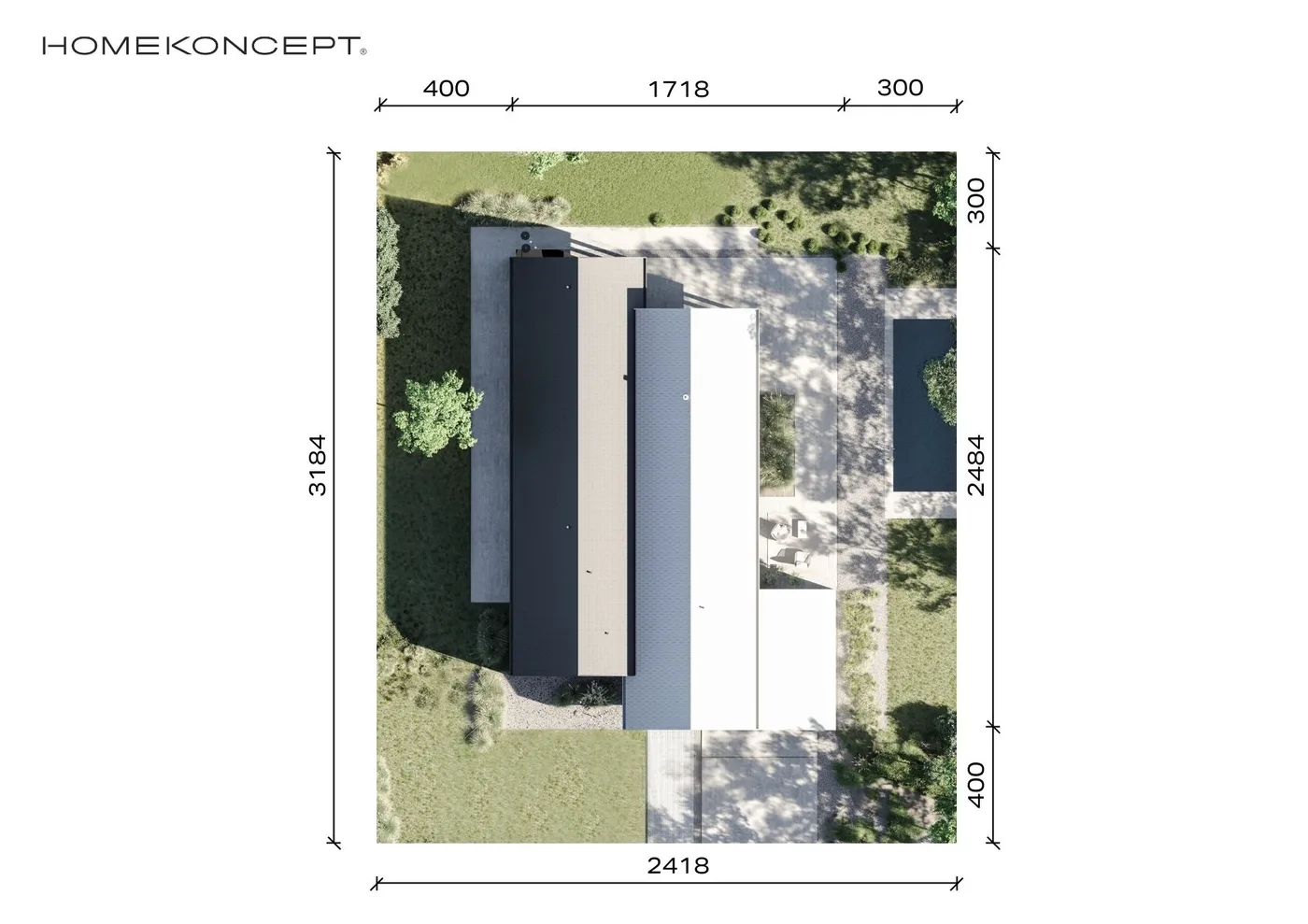 Usytuowanie na działce