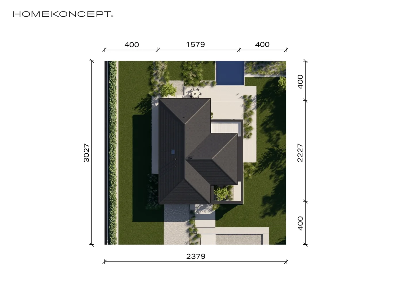 Usytuowanie na działce