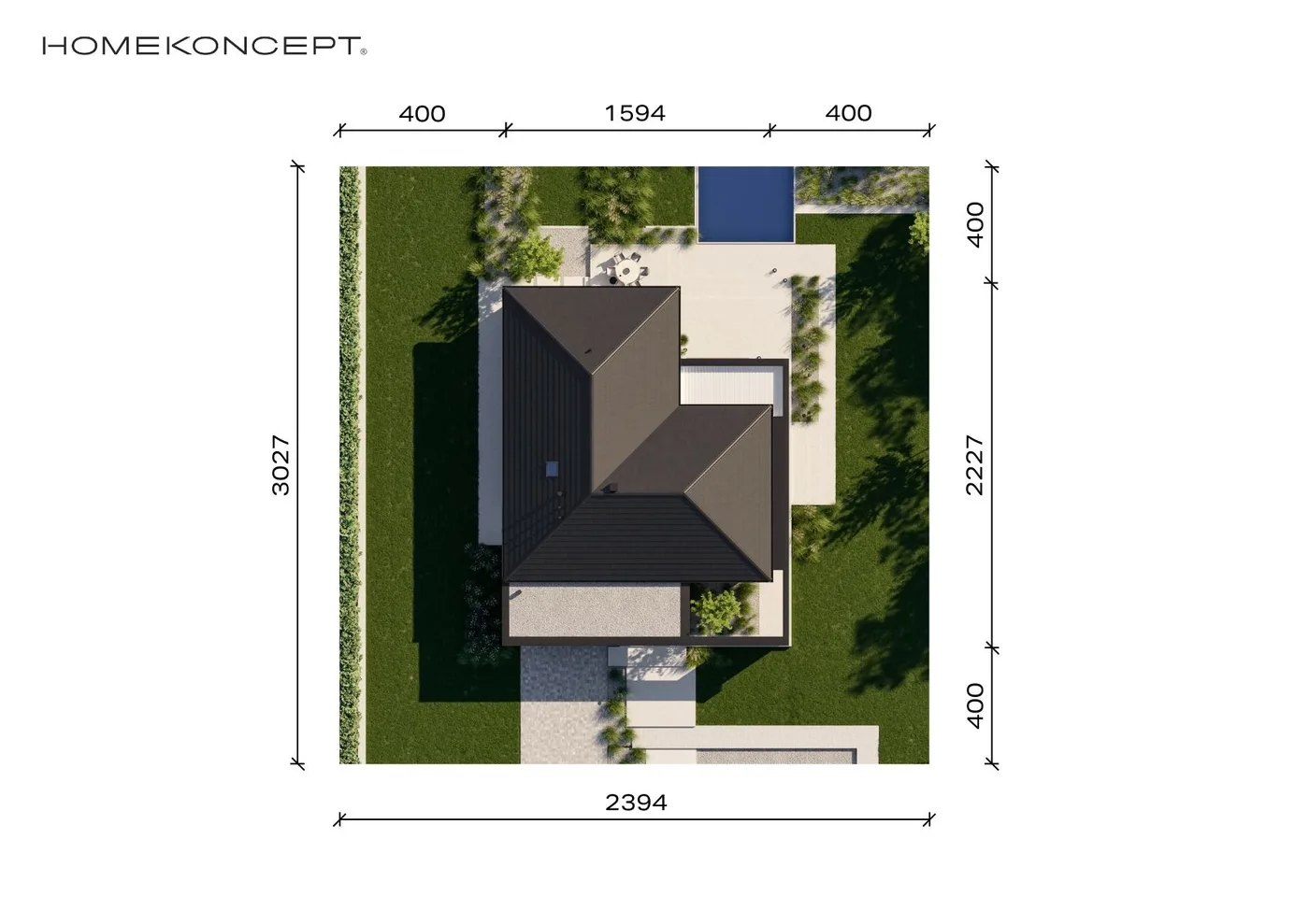 Usytuowanie na działce