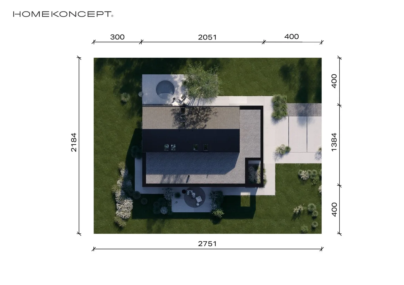 Usytuowanie na działce