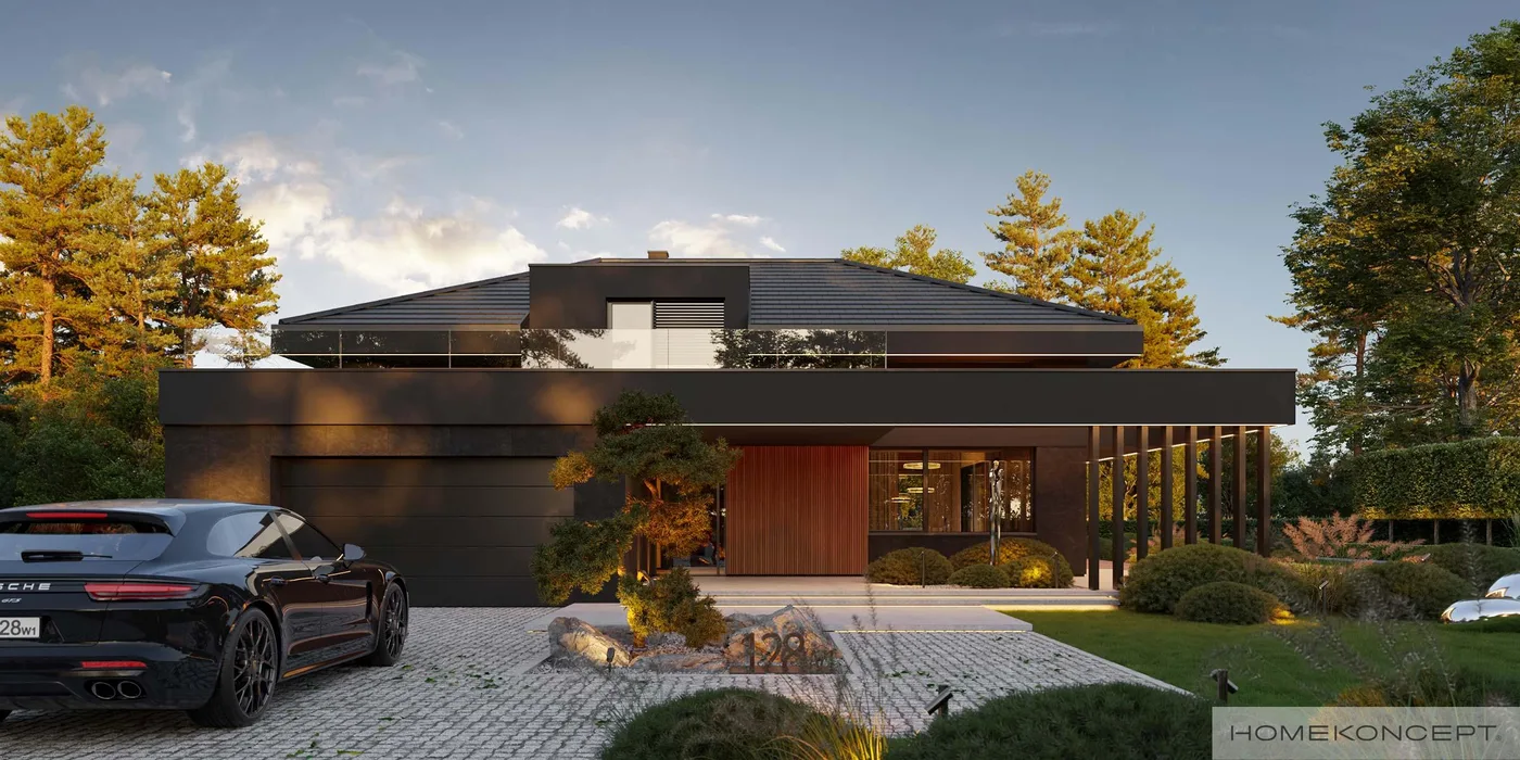 Wizualizacja HOMEKONCEPT 128 wariant 01 - zdjęcie 2