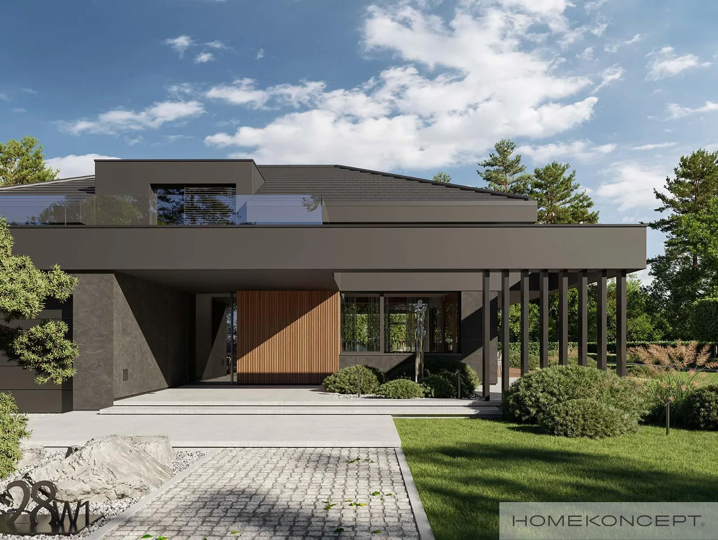 Wizualizacja HOMEKONCEPT 128 wariant 01 - zdjęcie 3