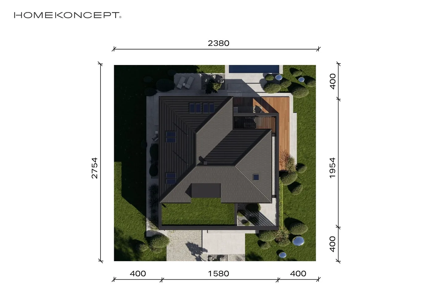 Usytuowanie na działce
