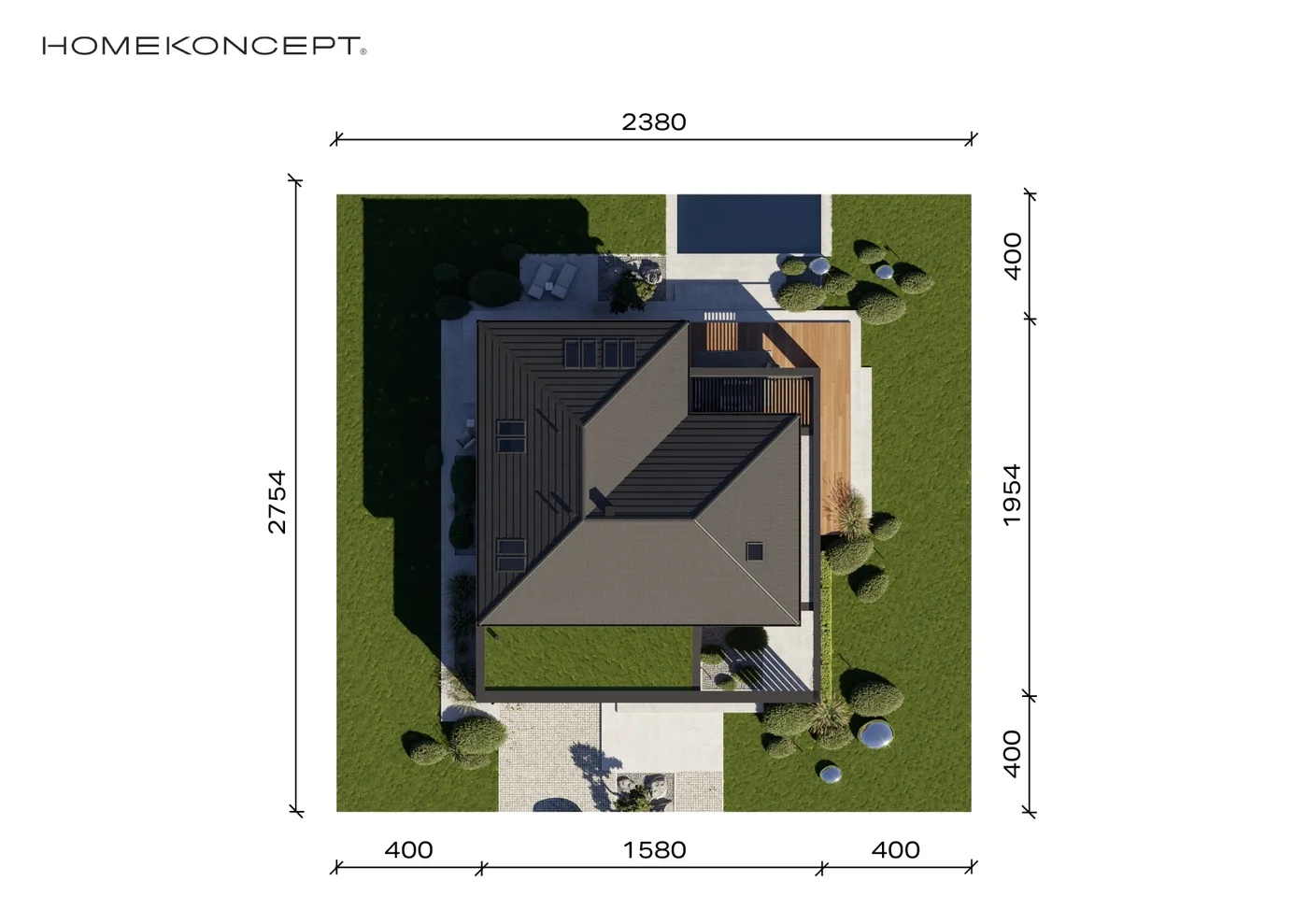 Usytuowanie na działce