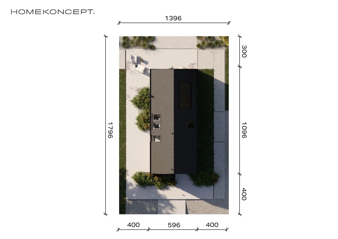 Usytuowanie na działce
