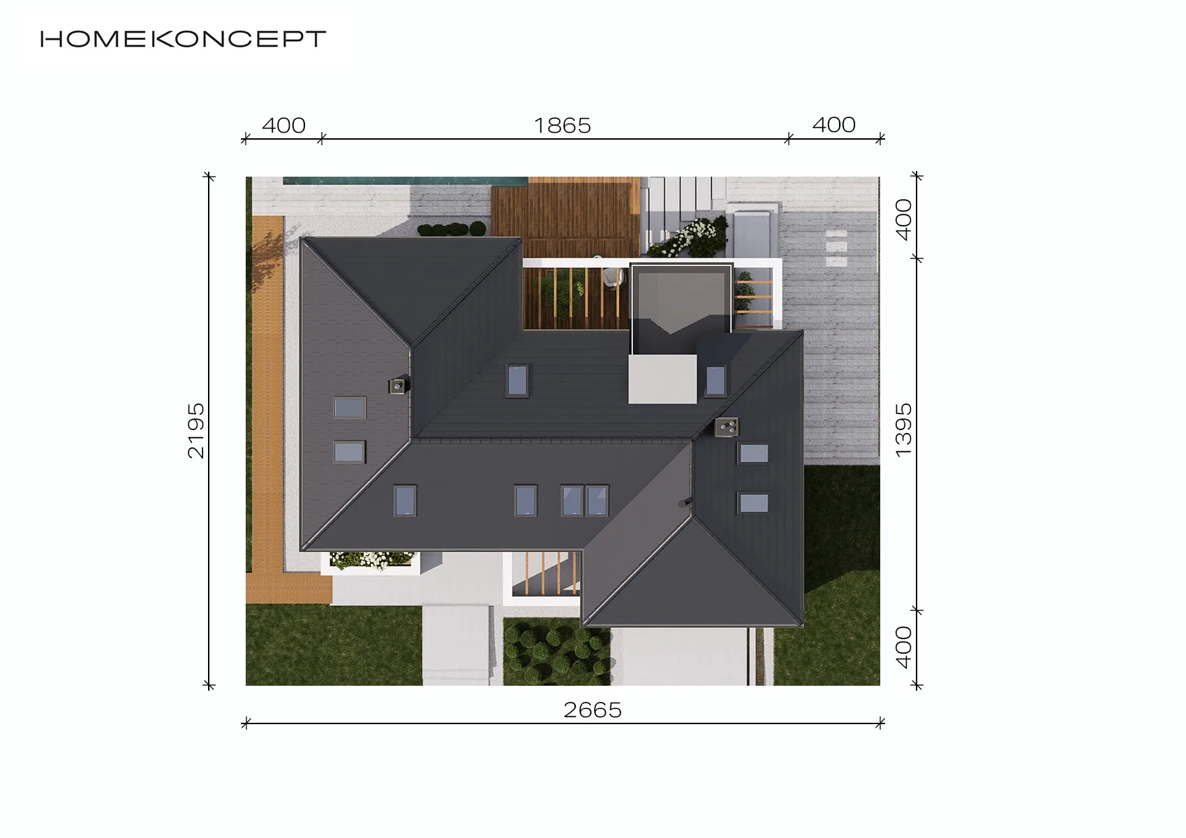Usytuowanie na działce