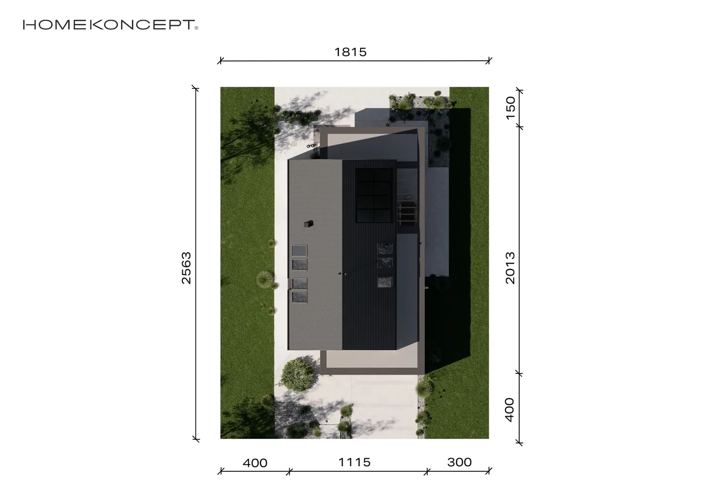 Usytuowanie na działce