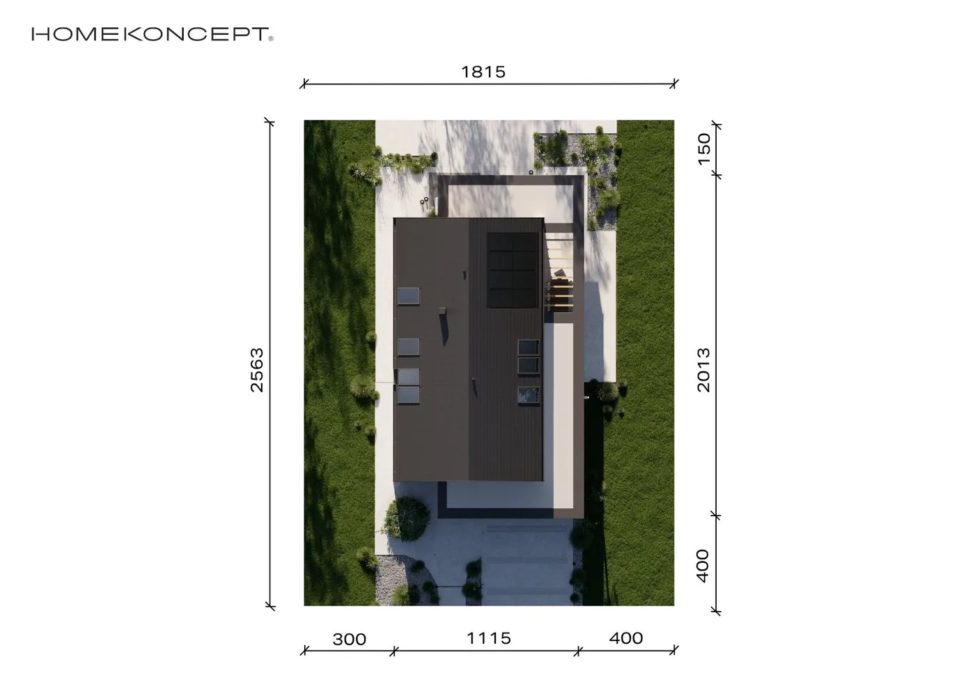 Usytuowanie na działce