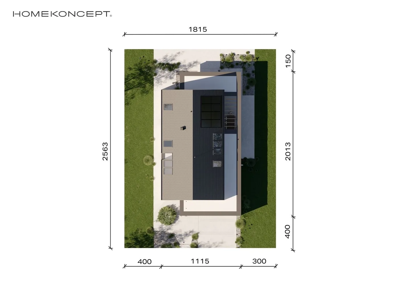 Usytuowanie na działce