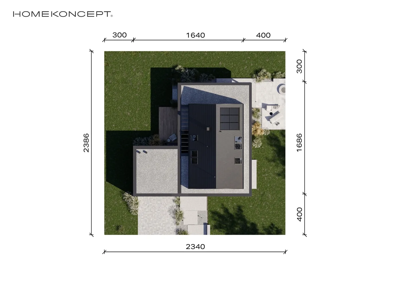 Usytuowanie na działce